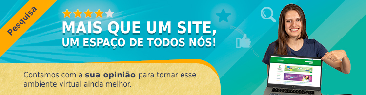 Vamos contruir um novo site juntos? Participe da pesquisa até 31/10